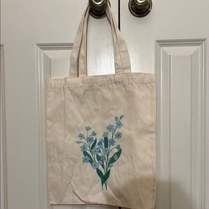 Floral Canvas Tote Bag